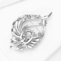 Peacock Brooch Large Center Gem Rhinestone Tail Two Colors view 4