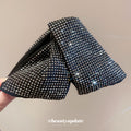Black Rhinestone Fabric Bow Hair Claw Clip for Updos view 4