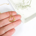 Sculpted Open Heart Pendant Necklace In Gold And Silver Tones view 3