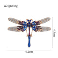 Dragonfly Crystal Metal Brooch Pin for Jackets and Lapels view 2