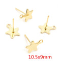 Gold Tone Stainless Steel Stud Earring Components in Mixed Shapes view 8