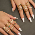 Crystal Open Ring Collection in Gold and Silver Tone Styles view 4