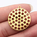 Multi Finish Perforated Round Disc Connector Metal Jewelry Making Component view 7