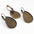 Teardrop Bezel Leverback Earring Findings in Twenty-Four Options view 4