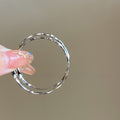 Round Hoop Earrings in Assorted Textures and Sizes view 7