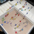 Multicolor Crystal Bead Silver Necklace Bracelet Styles view 2