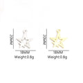 Slim Crystal Star Charms in Gold Tone and Silver Tone view 2
