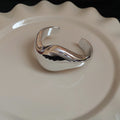 Five Broad Polished Open Cuffs With Smooth Twisted Or Wavy Profiles view 10