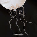 Asymmetric Butterfly Chain Earrings in Polished Statement Design view 2