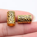 Textured Irregular Tube Beads in Two Finishes for Jewelry Making view 3