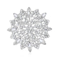 Crystal Sunflower Brooch in Gold or Silver Tone for Jackets and Scarves view 2