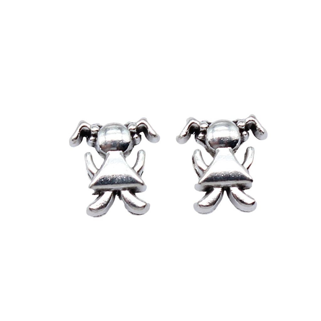 14x13mm 2.9g Antique Silver Zinc Alloy Girl Large Hole Beads for Bracelet Necklace Jewelry Making