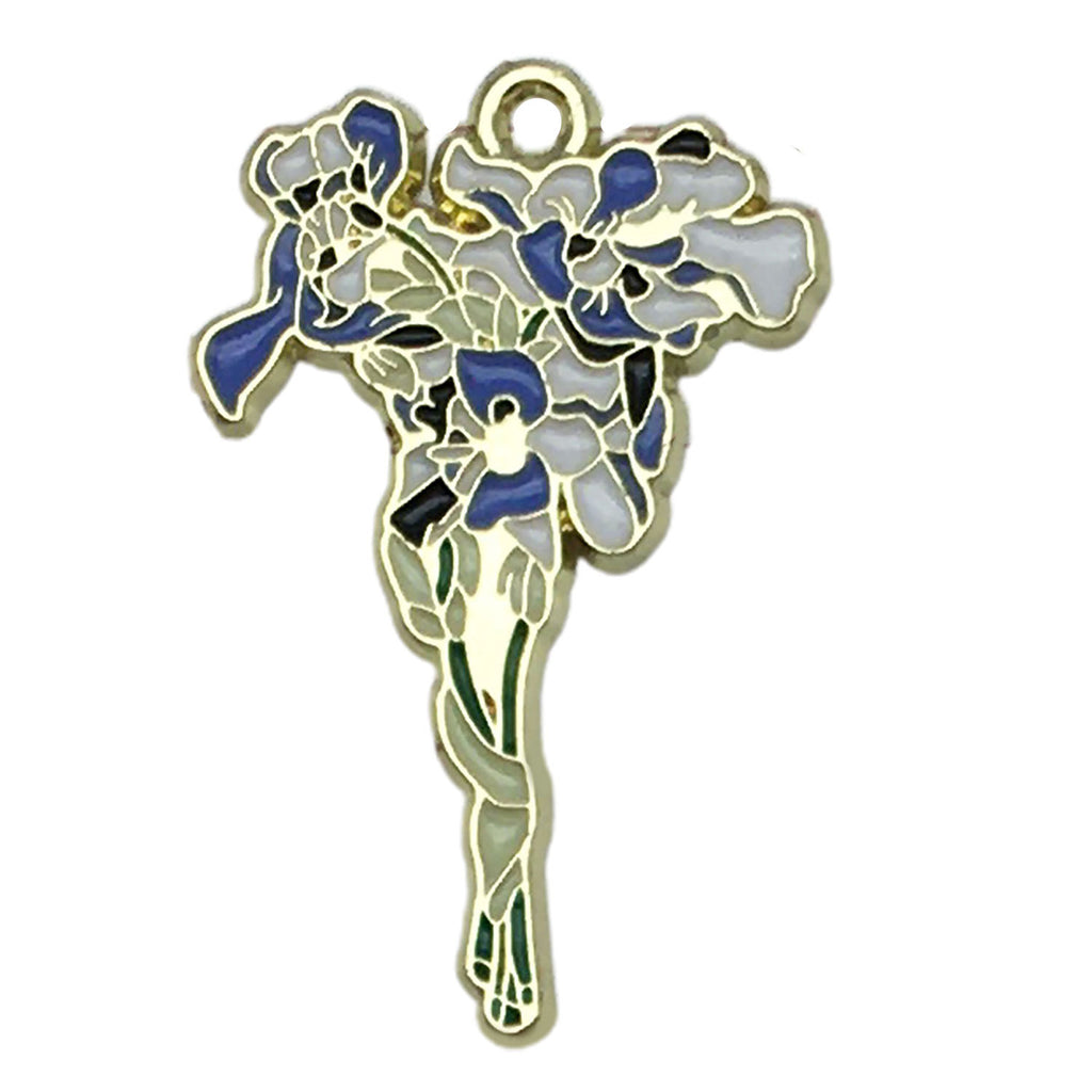 Zinc Alloy Van Gogh Sunflower Iris Flower Charm Pendant for Earrings Necklace DIY