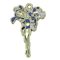 Zinc Alloy Van Gogh Sunflower Iris Flower Charm Pendant for Earrings Necklace DIY