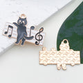 Glass Black Cat Bottle Charm Pendant for DIY Earring Necklace Jewelry Accessories