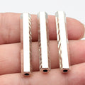 40x6.5x5.8mm 5.7g Multi-Color Zinc Alloy Hammered Tube Spacer Beads for DIY Jewelry and Dreadlocks