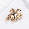 Gold Tone Flower Crystal Three Designs Metal Brooch Pin 2.8 x 3.8 cm view 3