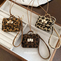 Leopard Print Mini Bag Pendant Necklace in Three Colors view 2