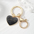 Gold Enamel Girls Heart and Round Keychain 8 Styles view 6