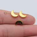 Crescent Moon Bead in Antique Gold and Antique Silver and KC Gold Metal view 4