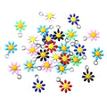 Tiny Colorful Daisy Charms with Gold Tone Loops in Nine Options view 5