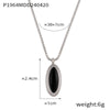Steel Black Oval