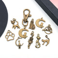 Gold-Tone Cat and Cat Paw Metal Charms with 26 Listed Options view 2