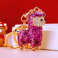Crystal Alpaca Keychains in Six Pictured Enamel Colors view 7