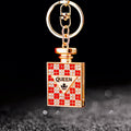 Crystal Plaid Perfume Bottle Keychains in Two Colors plus Assorted view 1