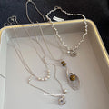 Silver Tone Beaded Necklace In Pendant And Pearl Strand Styles view 4