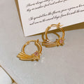 Crystal Wing and Star Hoop Earrings in Two Metal Tones view 7