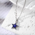 Silver Tone Blue Moon Heart Butterfly and Star Pendant Necklaces view 6