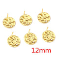 Gold Tone Stainless Steel Stud Earring Components in Mixed Shapes view 3