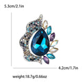 Faceted Teardrop Brooch With Decorative Crystal And Enamel Details view 6