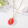 Gold Tone Faceted Stone Style Symbol Pendant Necklaces in Eleven Designs view 3