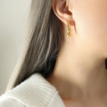 Graduated Ball Drop Stud Earrings Gold Or Steel Tone view 6