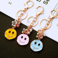 Double Sided Crystal Smiley Keychains in Three Colors plus Assorted view 2