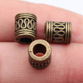 S Scroll Barrel Large Hole Metal Beads in Three Finishes view 6