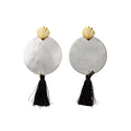 Shell Disc Shell Stud Tassel Earrings Pendant Necklaces Four view 5