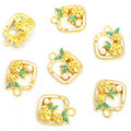 Tiny Floral Teacup Enamel Metal Charms, 10 Designs view 6