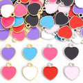 Enamel-Look Gold Silver Heart Alloy Charms in 14 Styles view 4