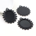 Ornate Oval Pendant Bezel Trays in Seven Finish Styles view 7