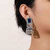 Silver Blue Jhumkas