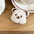 Plush Bear Face Duckbill Hair Clips Brown And Cream view 7