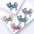 Enamel Cat Brooch Decorative Metal Pin For Jackets And Lapels view 2