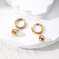 Gold Tone Textured Geometric Hoop Earrings in Eight Designs view 11