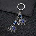 Silver Tone Animal Mermaid Butterfly Evil Eye Split Ring Keychains view 7