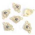 Crystal Hamsa Evil Eye Charms in Six Colors and Two Metal Tones view 9