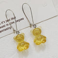 Translucent Gummy Bear Long Hook Earrings in Six Colors view 7