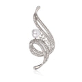 Rose Gold Flower Pearl Look Two Designs Metal Brooch Pin view 6